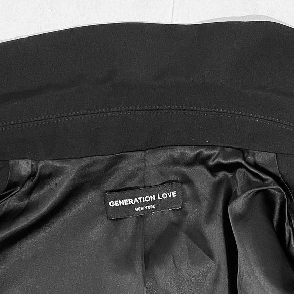 Generation Love Olivia double breasted crop blazer size 3 black - Picture 5 of 15